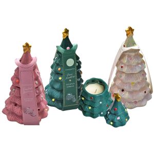 Κερί Αρωματικό σε Κεραμικό Χριστουγεννιάτικο Δέντρο 22x14cm 400gr net 950gr Μεικτό Xmasfest 1133997 (9ΤΜΧ)