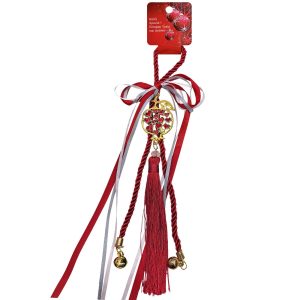 Γούρι Ρόδι με Κόκκινες Πέτρες 30cm Xmasfest 1134008 (12ΤΜΧ)