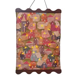 Παράσταση Πάνινη Κρεμαστή με LED 78x51cm Xmasfest 1134026