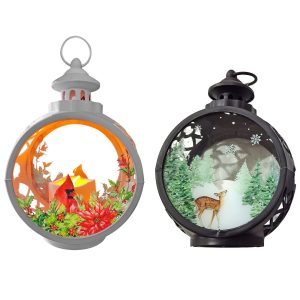 Φανάρι Χριστουγεννιάτικο 24x ø17x9cm Xmasfest 1134027 - Image 1