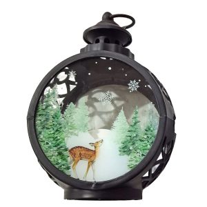 Φανάρι Χριστουγεννιάτικο 24x ø17x9cm Xmasfest 1134027 - Image 3