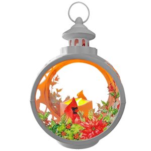 Φανάρι Χριστουγεννιάτικο 24x ø17x9cm Xmasfest 1134027 - Image 2