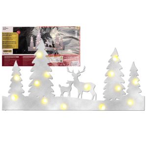 Διακόσμηση Παραθύρου Τσόχινη με LED 160cm Xmasfest 1134057 - Image 1