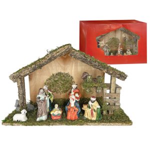 Φάτνη Ξύλινη Μεγάλη 31x20cm Xmasfest 113519