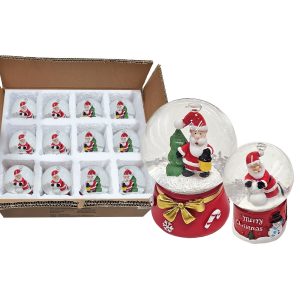 Χιονόμπαλα Άγιος ø4,5cm ø4,5x6,5cm Xmasfest 113521 (12ΤΜΧ)