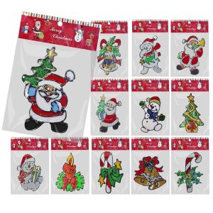 Αυτοκόλλητα Gelly Xmas Σχέδια Καρ=25x15cm Xmasfest 113552 (12ΤΜΧ) - Image 1