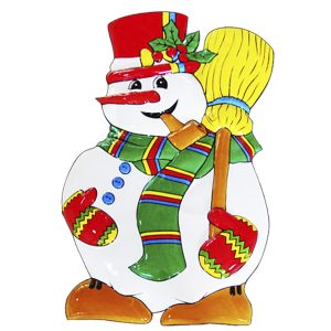 Ανάγλυφο Διακοσμητικό Βάκουμ Χιονάνθρωπος 75x50cm Xmasfest 113744