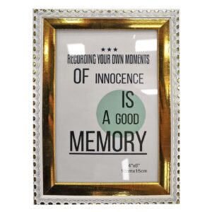 Κορνίζα Πλαστική Χρυσή με Λευκό 10x15cm Homie 322054