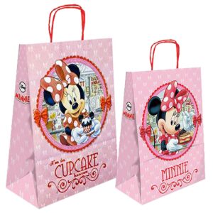 Τσάντα Δώρου Χάρτινη Minnie ροζ Πεταλούδες (32cm) 32x24x10cm Disney (25ΤΜΧ)