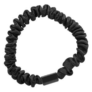 Σούρα Μαλλιών Λεπτή Μαύρη Scrunchies ø7,5cm 4teen4ty 401372 (12ΤΜΧ)