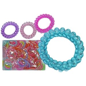 Λαστιχάκι Μαλλιών Σπιράλ Ιριδίζον ø4,5cm 4teen4ty 401417 (50ΤΜΧ)