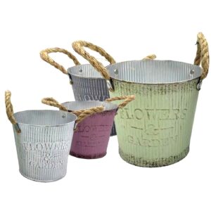 Γλαστράκι-Κασπώ Μεταλλικό Flower & Garden ø18x17cm Homie 423084