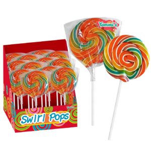 Γλειφιτζούρι Στρογγυλό Χρωματιστό Swirl pop 50g 50gr Yammi's 44210 (20ΤΜΧ)