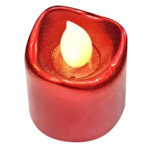 Ρεσώ Μπαταρίας Κόκκινο Μεταλλιζέ 4,5x4cm Homie 57486 (24ΤΜΧ)