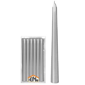 Κερί Κηροπηγίου Βενετσιάνικο Ασημί 20x2,2cm Homie 57490 (12ΤΜΧ)