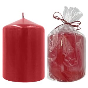 Κερί Κολώνα Κόκκινο Μεταλιζέ 7x7,5cm 7,5x7cm Homie 57491 - Image 1