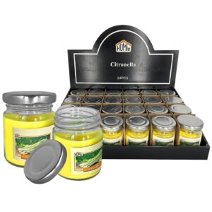 Κερί Σιτρονέλα σε Βαζάκι με Καπάκι 6x5cm 105gross, 30g net Homie 57499 (24ΤΜΧ)
