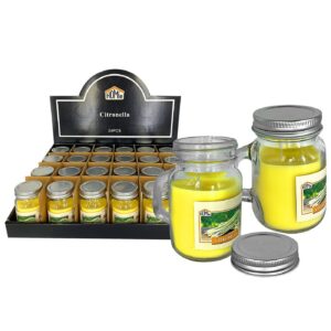 Κερί Σιτρονέλας σε Γυάλινο Ποτήρι με Καπάκι 8,5x6cm 210g Gross, 90g net Homie 57501 (24ΤΜΧ)