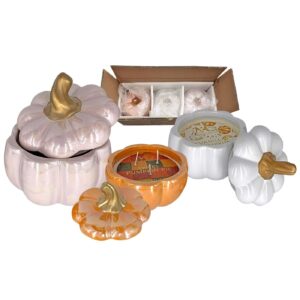 Κερί Αρωματικό σε Κεραμική Κολοκύθα 16x15cm 480g net 1800g Μεικτό Homie 57507 (3ΤΜΧ) - Image 1