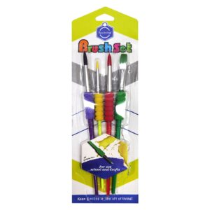 Πινέλα Ζωγραφικής με Μαλακή Λαβή σετ=4 τεμ 19cm JustNote 703207