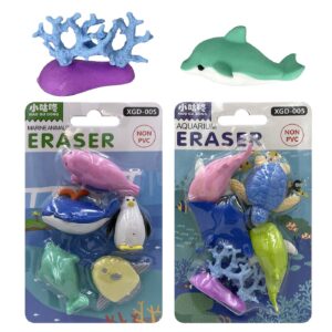 Γόμες 3d Θαλάσσια Ζωάκια 5τεμ ~4,5cm JustNote 703390 (24ΤΜΧ)