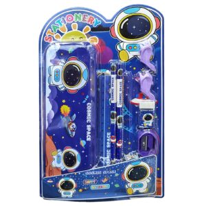 Σχολικό σετ=8τεμ Αστροναύτης  με Μεταλλική Κασετίνα 27χ17cm JustNote 703449