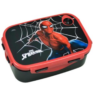 Δοχείο Φαγητού Πλαστικό pp 900ml  Spiderman Black City 17,5x7x13cm  900ml Gim 557-12265 - Image 1
