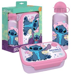 Σετ 2 τεμ Stitch  Φαγητοδοχείο 800ml & Παγούρι  500ml Φαγητοδοχείο 800ml, Παγούρι με Καλαμάκι 500ml Stitch 00056109 - Image 1