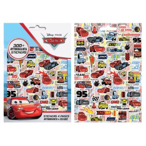 Μπλοκ με 300 Αυτοκόλλητα Cars 21,5x14,5cm Disney (6ΤΜΧ)