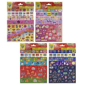 Αυτοκόλλητα σετ 300τεμ Διάφορα Σχέδια μίξ 30x19cm JustNote 26744 - Image 1