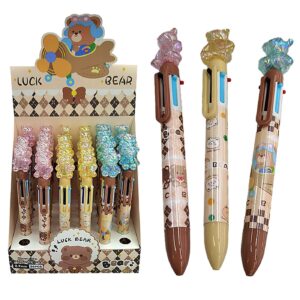 Στυλό 6 Χρώματα Μπάλα με Αρκούδα 17cm JustNote 80880 (36ΤΜΧ)