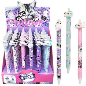 Μαγικό Στυλό Κουμπί με Γόμα Γάτες 14,5cm JustNote 80890 (36ΤΜΧ)