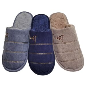 Παντόφλα Ανδρική Μονόχρωμη Γραμμές No:40-45 SummerTiempo 87254 (36ΤΜΧ) - Image 1