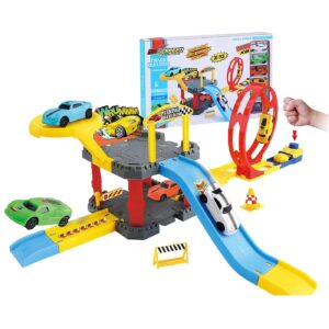 Parking - Λουπ με Εκτοξευτήρα + 6 Αυτοκίνητα 41x26x5cm ToyMarkt 88874 - Image 1