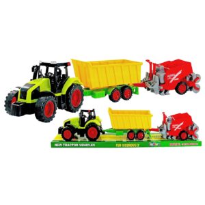 Τρακτέρ Friction & 2 Ρυμουλκούμενα 58x12x11cm ToyMarkt 902334