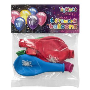 Σετ 6 Μπαλόνια Πυροτεχνήματα 30cm ToyMarkt 913484