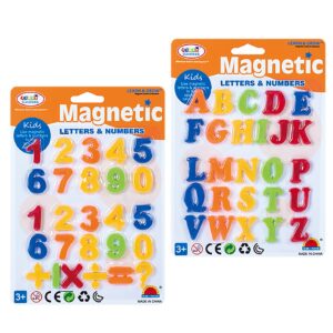 Μαγνητικά Γράμματα & Αριθμοί σε Καρτέλα 15x21cm ToyMarkt 913533