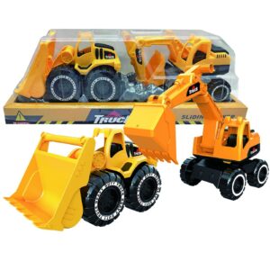 Μπουλντόζα + Εκσκαφέας Free Wheels 41x13x12cm ToyMarkt 913554 - Image 1