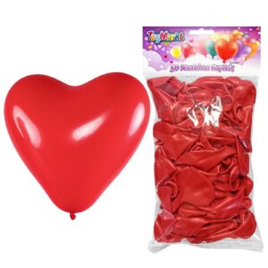 Σετ 50 Μπαλόνια Καρδιά Κόκκινη 23cm ToyMarkt 913590