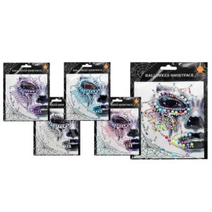 Αυτοκόλλητα Προσώπου Face Gems Μέσα Νεκροκεφαλή 20x14cm Carnavalista 232653 (12ΤΜΧ)