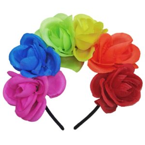 Στέκα με 6 Πολύχρωμα Λουλούδια 20x18cm Carnavalista 232717