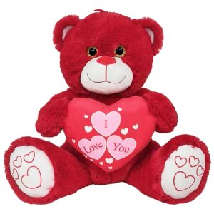 Αρκουδάκι Λούτρινο με Καρδιά Κόκκινο 40cm ToyMarkt 99545
